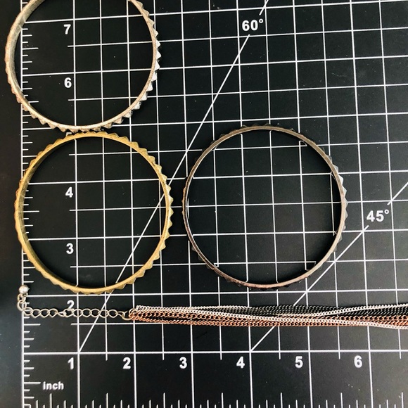 Vintage Modernist Jewelry Lot Bangle Stack - Picture 10 of 12